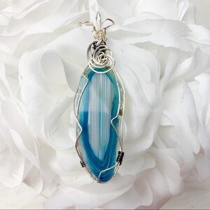 Handmade Blue Stone Pendant